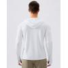 Men’s Sun Protection Hoodie Shirt UPF 50+ Long Sleeve Fishing Rash Guard UV SPF Summer Lightweight Hiking Shirt for Men(White)