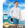 Men’s Sun Protection Hoodie Shirt UPF 50+ Long Sleeve Fishing Rash Guard UV SPF Summer Lightweight Hiking Shirt for Men(White Colored Dots)