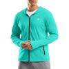 G Gradual Men’s UPF 50+ Sun Protection Hoodie Jacket Lightweight Full Zip Hoodies Long Sleeve Shirts for Men Hiking Fishing(Bright Green)