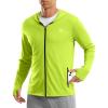 G Gradual Men’s UPF 50+ Sun Protection Hoodie Jacket Lightweight Full Zip Hoodies Long Sleeve Shirts for Men Hiking Fishing(Fluorescent Green)
