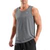 G Gradual Men’s Workout Tank Tops Sleeveless Muscle Shirts Summer UPF 50+ Quick Dry Shirts for Men Athletic Running Gym(Grey Heather,3XL)