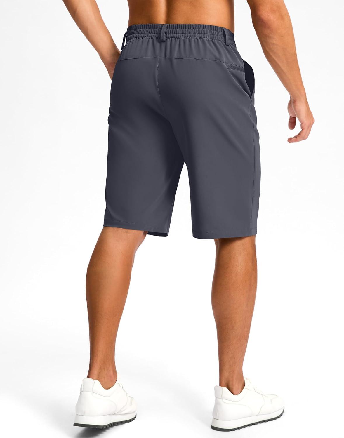 imageG Gradual Casual Shorts for Men 11 Lightweight Mens Golf Shorts Stretch with 3 Pockets Quick Dry Summer Breathable ShortsCharcoal