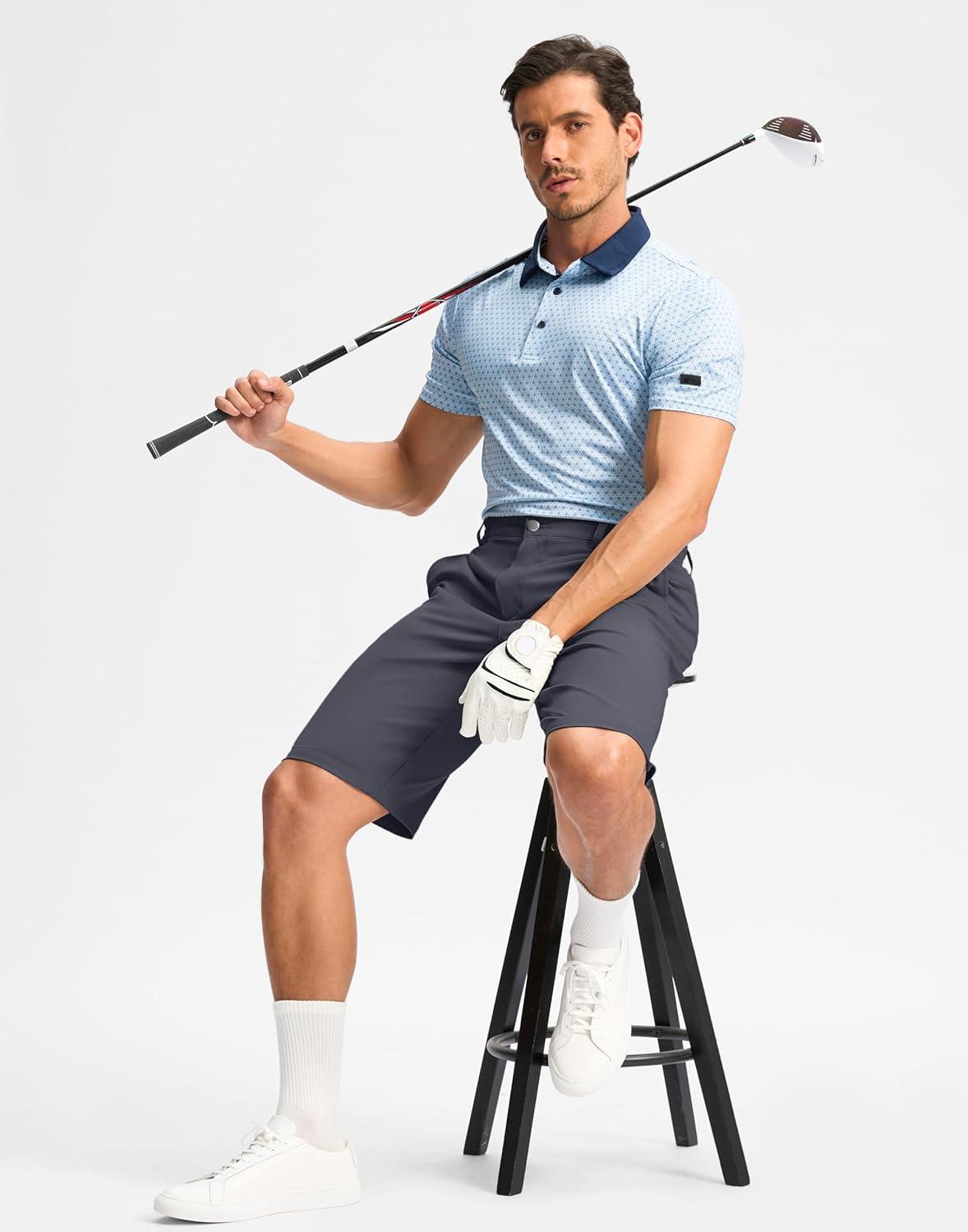 imageG Gradual Casual Shorts for Men 11 Lightweight Mens Golf Shorts Stretch with 3 Pockets Quick Dry Summer Breathable ShortsCharcoal