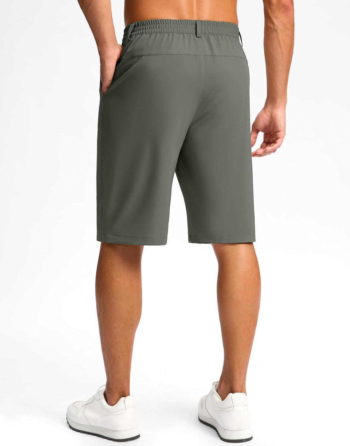imageG Gradual Casual Shorts for Men 11 Lightweight Mens Golf Shorts Stretch with 3 Pockets Quick Dry Summer Breathable ShortsGrey Sage