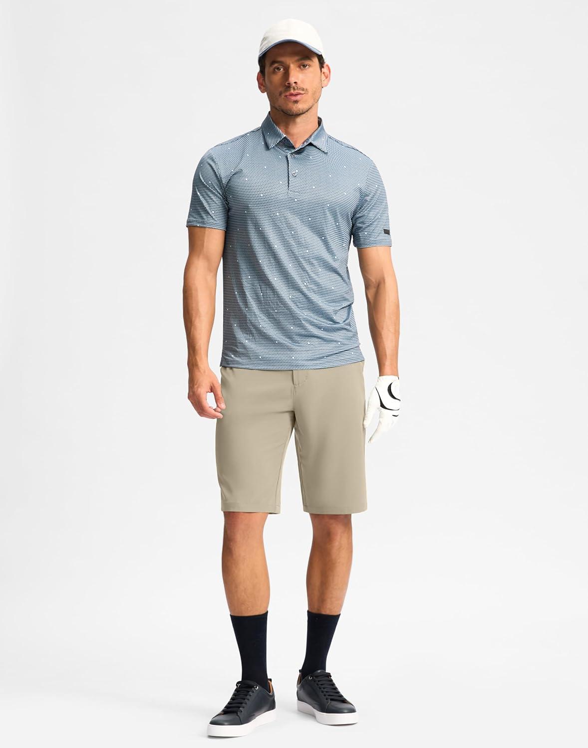 imageG Gradual Casual Shorts for Men 11 Lightweight Mens Golf Shorts Stretch with 3 Pockets Quick Dry Summer Breathable ShortsKhaki