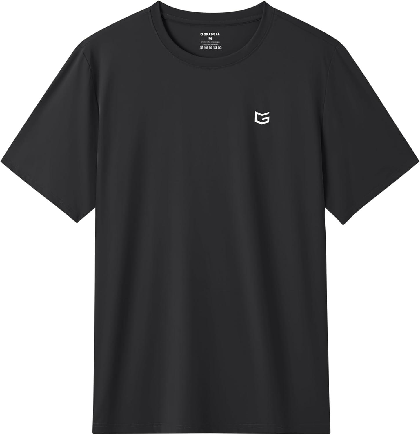 imageG Gradual Mens Sun Protection Swim Shirt UPF 50 Rash Guard Short Sleeve Quick Dry Water Hiking Workout Shirts for MenDark Grey