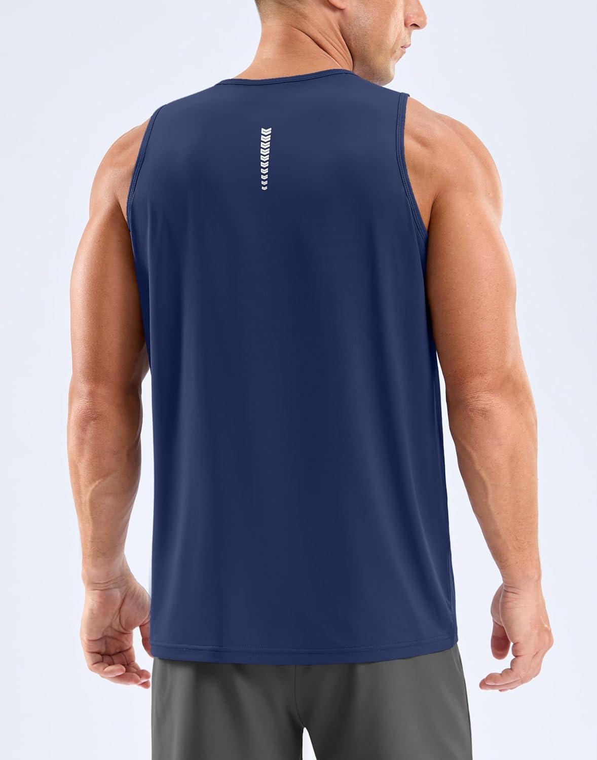 imageG Gradual Mens Workout Tank Tops Sleeveless Muscle Shirts Summer UPF 50 Quick Dry Shirts for Men Athletic Running GymDark Blue2XL