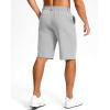 G Gradual Casual Shorts for Men 11″ Lightweight Men’s Golf Shorts Stretch with 3 Pockets Quick Dry Summer Breathable Shorts(Bright Gray)
