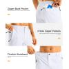 G Gradual Men’s Casual Shorts 11″ Long Lightweight Golf Shorts for Men Hiking Work Outdoor Stretch Quick-Dry with 3 Zipper Pockets White