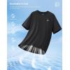 G Gradual Men’s Sun Protection Swim Shirt UPF 50+ Rash Guard Short Sleeve Quick Dry Water Hiking Workout Shirts for Men(Black)