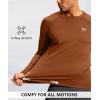G Gradual Men’s Thermal Shirts Long Sleeve Athletic Workout T-Shirts Crewneck Fleece Lind Base Layer for Men Cold Weather(Caramel)