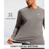 G Gradual Men’s Thermal Shirts Long Sleeve Athletic Workout T-Shirts Crewneck Fleece Lind Base Layer for Men Cold Weather(Light Grey)