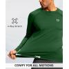 G Gradual Men’s Thermal Shirts Long Sleeve Athletic Workout T-Shirts Crewneck Fleece Lind Base Layer for Men Cold Weather(Olive)