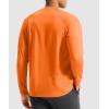 G Gradual Men’s Thermal Shirts Long Sleeve Athletic Workout T-Shirts Crewneck Fleece Lind Base Layer for Men Cold Weather(Orange)