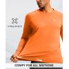 G Gradual Men’s Thermal Shirts Long Sleeve Athletic Workout T-Shirts Crewneck Fleece Lind Base Layer for Men Cold Weather(Orange)
