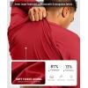 G Gradual Men’s Thermal Shirts Long Sleeve Athletic Workout T-Shirts Crewneck Fleece Lind Base Layer for Men Cold Weather(Red)