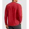 G Gradual Men’s Thermal Shirts Long Sleeve Athletic Workout T-Shirts Crewneck Fleece Lind Base Layer for Men Cold Weather(Red)