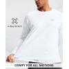 G Gradual Men’s Thermal Shirts Long Sleeve Athletic Workout T-Shirts Crewneck Fleece Lind Base Layer for Men Cold Weather(White)