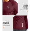 G Gradual Men’s Thermal Shirts Long Sleeve Athletic Workout T-Shirts Crewneck Fleece Lind Base Layer for Men Cold Weather(Wine)