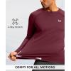 G Gradual Men’s Thermal Shirts Long Sleeve Athletic Workout T-Shirts Crewneck Fleece Lind Base Layer for Men Cold Weather(Wine)