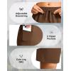 G Gradual Women’s Hiking Shorts 2 Zipper Pockets Quick Dry Lightweight 9″ Bermuda Cargo Shorts Water Resistant Athletic Walk(Chestnut Brown)