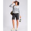 G Gradual Women’s Hiking Shorts 2 Zipper Pockets Quick Dry Lightweight 9″ Bermuda Cargo Shorts Water Resistant Athletic Walk(Dark Grey)