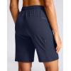 G Gradual Women’s Hiking Shorts 2 Zipper Pockets Quick Dry Lightweight 9″ Bermuda Cargo Shorts Water Resistant Athletic Walk(Dark Navy)