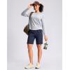 G Gradual Women’s Hiking Shorts 2 Zipper Pockets Quick Dry Lightweight 9″ Bermuda Cargo Shorts Water Resistant Athletic Walk(Dark Navy)