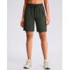 G Gradual Women’s Hiking Shorts 2 Zipper Pockets Quick Dry Lightweight 9″ Bermuda Cargo Shorts Water Resistant Athletic Walk(Dark Olive)