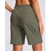 G Gradual Women’s Hiking Shorts 2 Zipper Pockets Quick Dry Lightweight 9″ Bermuda Cargo Shorts Water Resistant Athletic Walk(Sage Grey Green)
