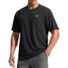G Gradual Men’s Sun Protection Swim Shirt UPF 50+ Rash Guard Short Sleeve Quick Dry Water Hiking Workout Shirts for Men(Black)