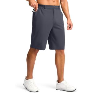 G Gradual Casual Shorts for Men 11″ Lightweight Men’s Golf Shorts Stretch with 3 Pockets Quick Dry Summer Breathable Shorts(Charcoal)