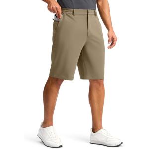 G Gradual Casual Shorts for Men 11″ Lightweight Men’s Golf Shorts Stretch with 3 Pockets Quick Dry Summer Breathable Shorts(Medium Khaki)