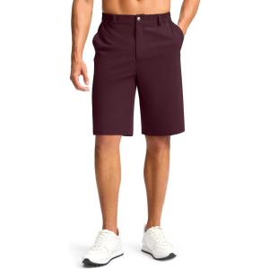 G Gradual Casual Shorts for Men 11″ Lightweight Men’s Golf Shorts Stretch with 3 Pockets Quick Dry Summer Breathable Shorts(Wine)
