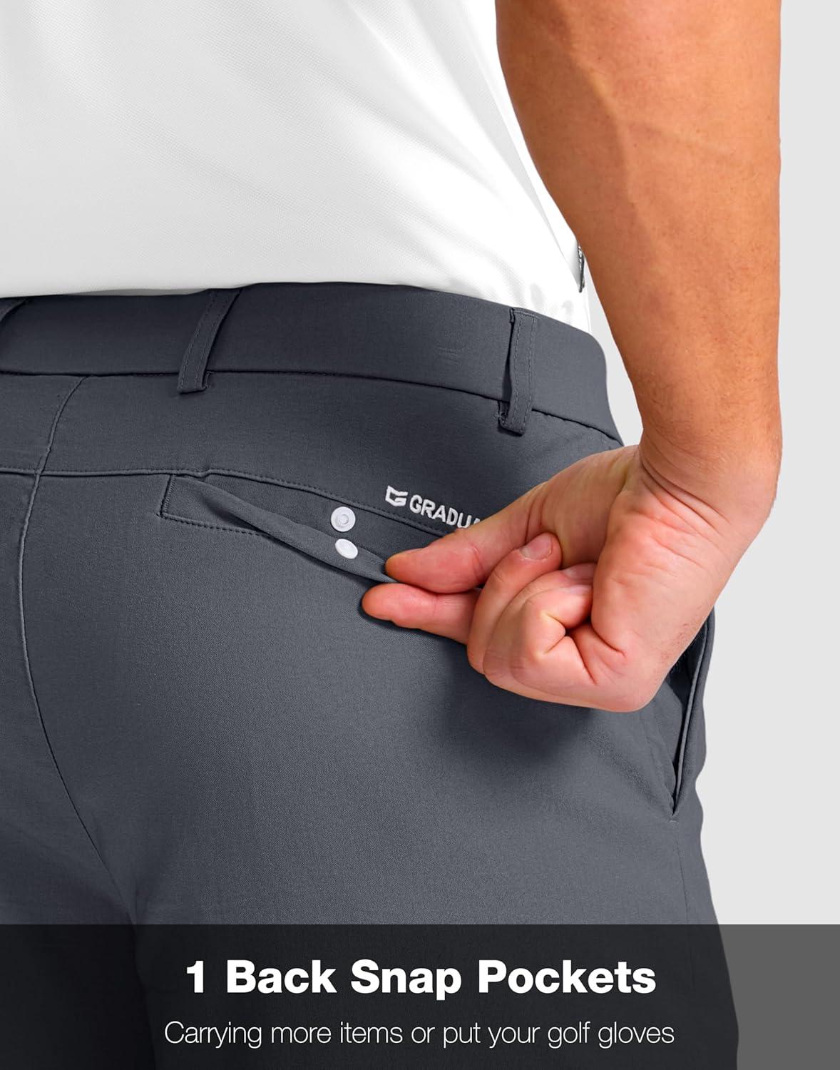 imageG Gradual Mens Golf Shorts with 4 Pockets 11 Inseam Stretch Quick Dry Casual Work Dress Shorts for MenDark Grey