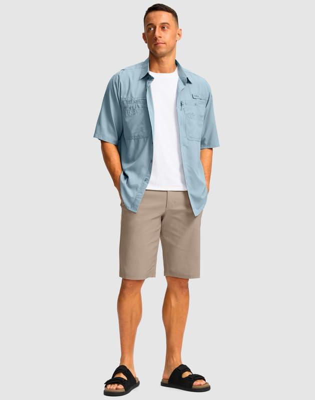 imageG Gradual Mens Golf Shorts with 4 Pockets 11 Inseam Stretch Quick Dry Casual Work Dress Shorts for MenMineral Brown