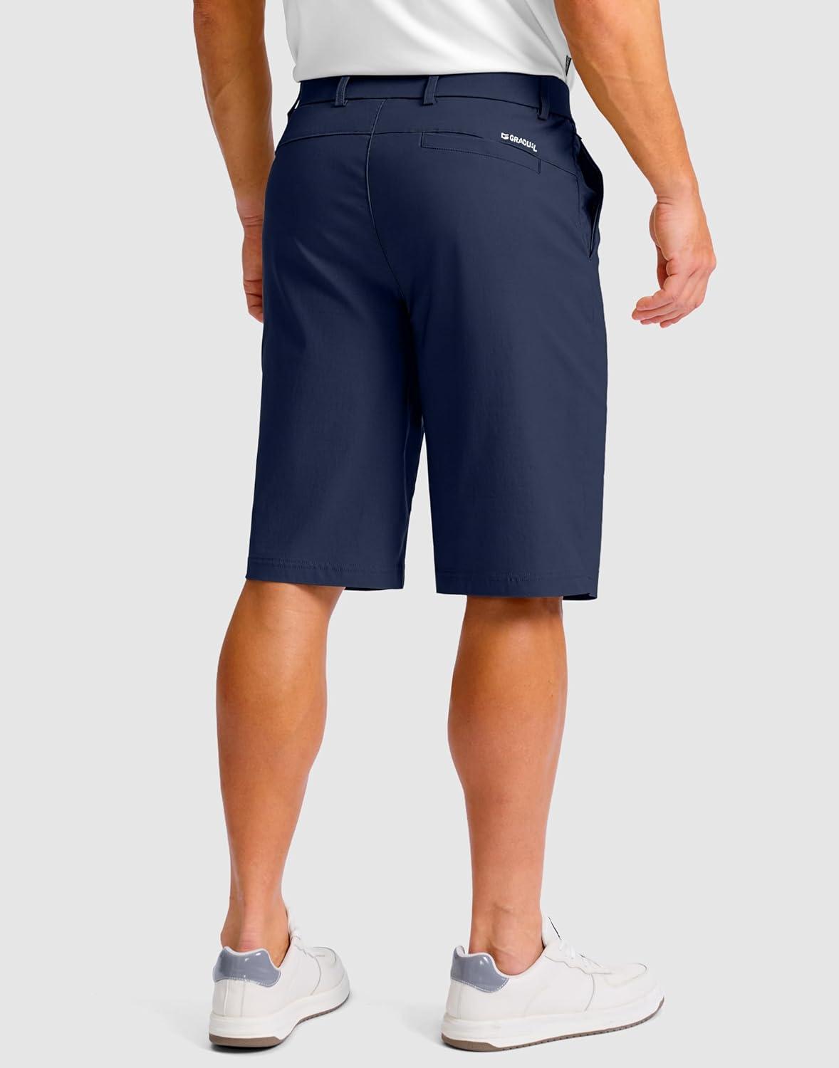 imageG Gradual Mens Golf Shorts with 4 Pockets 11 Inseam Stretch Quick Dry Casual Work Dress Shorts for MenNavy