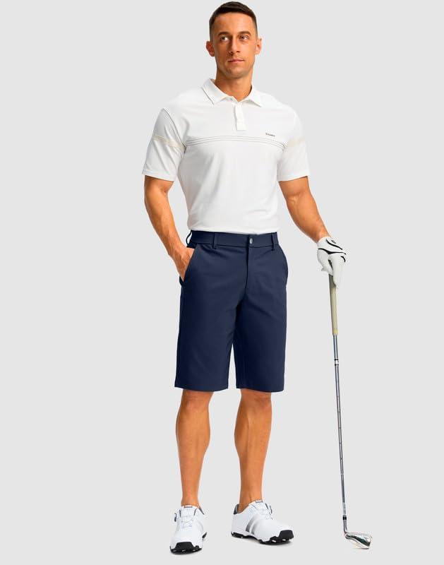 imageG Gradual Mens Golf Shorts with 4 Pockets 11 Inseam Stretch Quick Dry Casual Work Dress Shorts for MenNavy