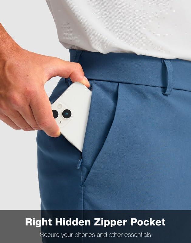imageG Gradual Mens Golf Shorts with 4 Pockets 11 Inseam Stretch Quick Dry Casual Work Dress Shorts for MenSlate Blue