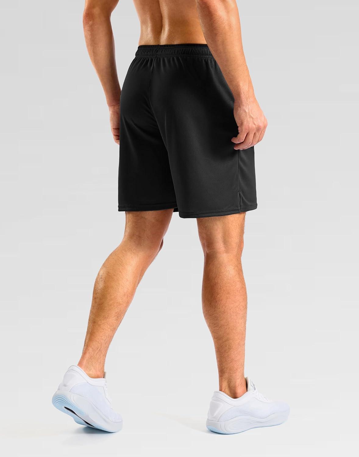 imageG Gradual Mens Gym Workout Shorts Zipper Pockets 5 7 Quick Dry Breathable Runing Athletic Short for MenBlack