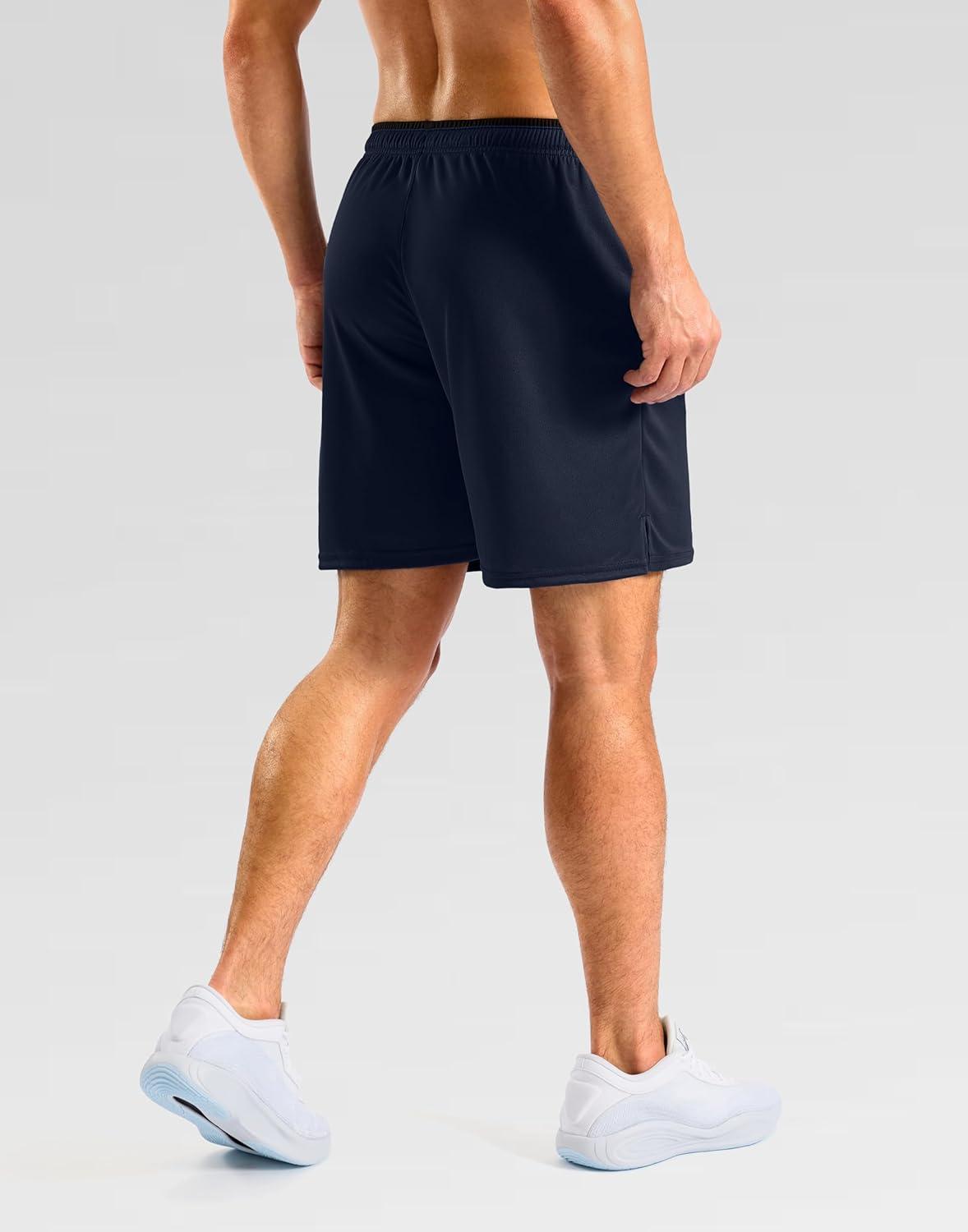 imageG Gradual Mens Gym Workout Shorts Zipper Pockets 5 7 Quick Dry Breathable Runing Athletic Short for MenNavy