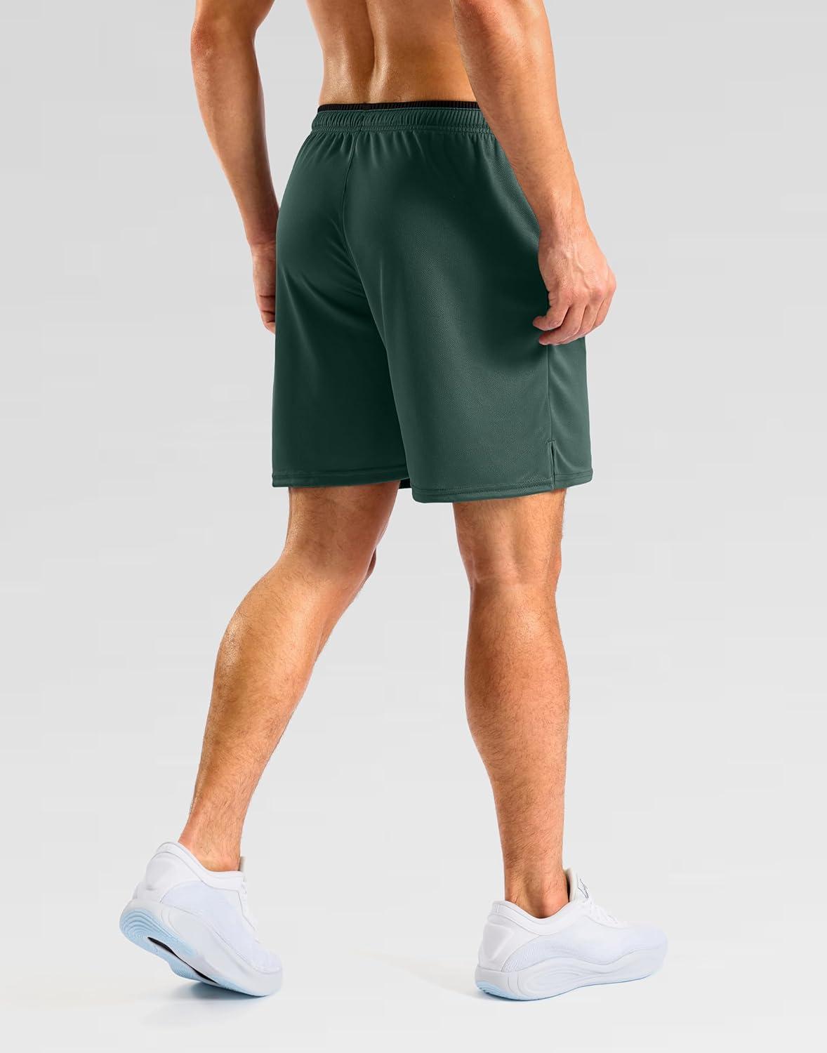 imageG Gradual Mens Gym Workout Shorts Zipper Pockets 5 7 Quick Dry Breathable Runing Athletic Short for MenOlive Green
