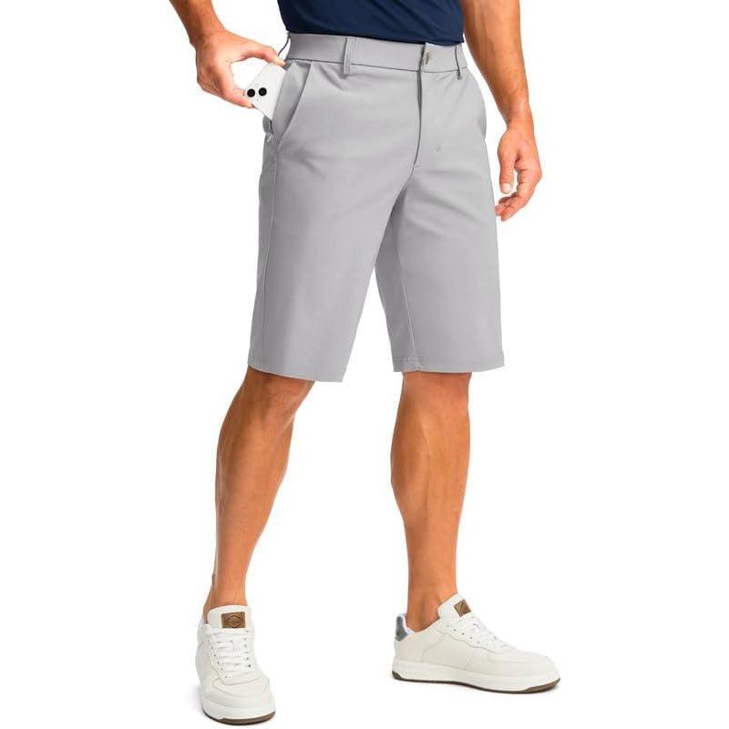 imageG Gradual Mens Golf Shorts with 4 Pockets 11 Inseam Stretch Quick Dry Casual Work Dress Shorts for MenBright Grey