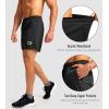G Gradual Men’s Gym Workout Shorts Zipper Pockets 5″ / 7″ Quick Dry Breathable Runing Athletic Short for Men(Black)