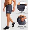 G Gradual Men’s Gym Workout Shorts Zipper Pockets 5″ / 7″ Quick Dry Breathable Runing Athletic Short for Men(Dark Grey)