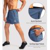 G Gradual Men’s Gym Workout Shorts Zipper Pockets 5″ / 7″ Quick Dry Breathable Runing Athletic Short for Men(Dusty Blue)