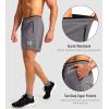 G Gradual Men’s Gym Workout Shorts Zipper Pockets 5″ / 7″ Quick Dry Breathable Runing Athletic Short for Men(Grey)