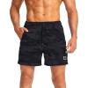 G Gradual Men’s Gym Workout Shorts Zipper Pockets 5″ / 7″ Quick Dry Breathable Runing Athletic Short for Men(Grey Camo)