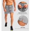 G Gradual Men’s Gym Workout Shorts Zipper Pockets 5″ / 7″ Quick Dry Breathable Runing Athletic Short for Men(Light Grey)