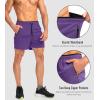 G Gradual Men’s Gym Workout Shorts Zipper Pockets 5″ / 7″ Quick Dry Breathable Runing Athletic Short for Men(Purple)